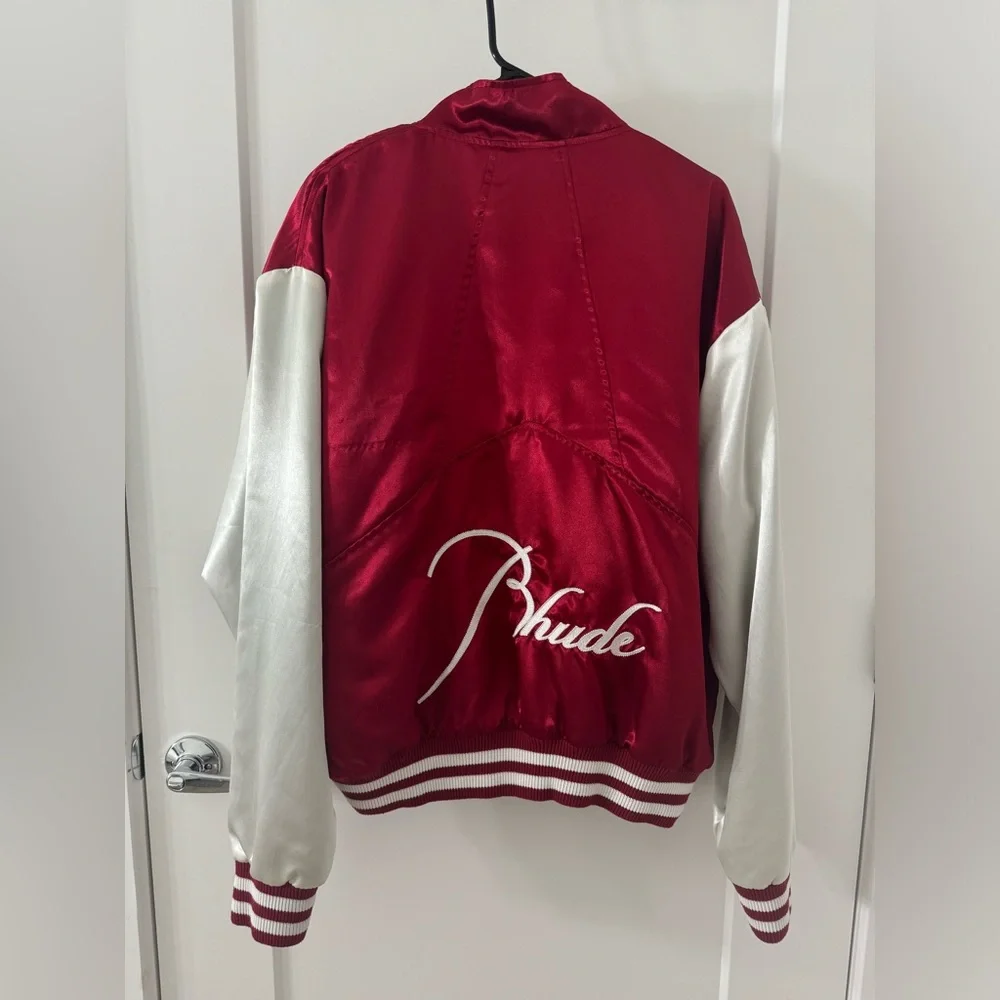 Rhude Varsity Jacket, Medium Size, Color: Red and White - Picture 4 of 4